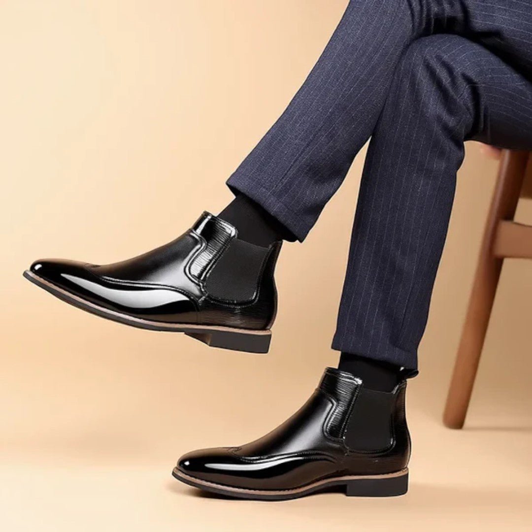 Merrow High-Gloss Chelsea Boots