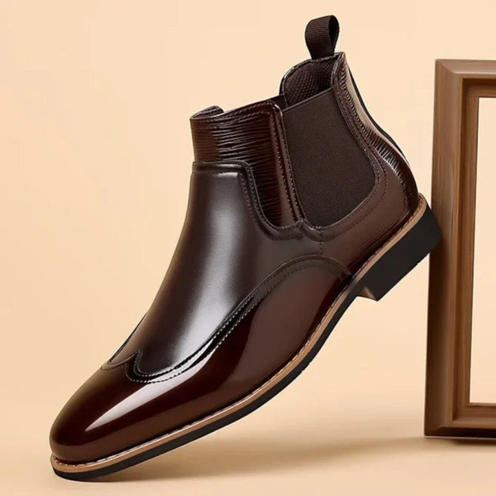 Merrow High-Gloss Chelsea Boots