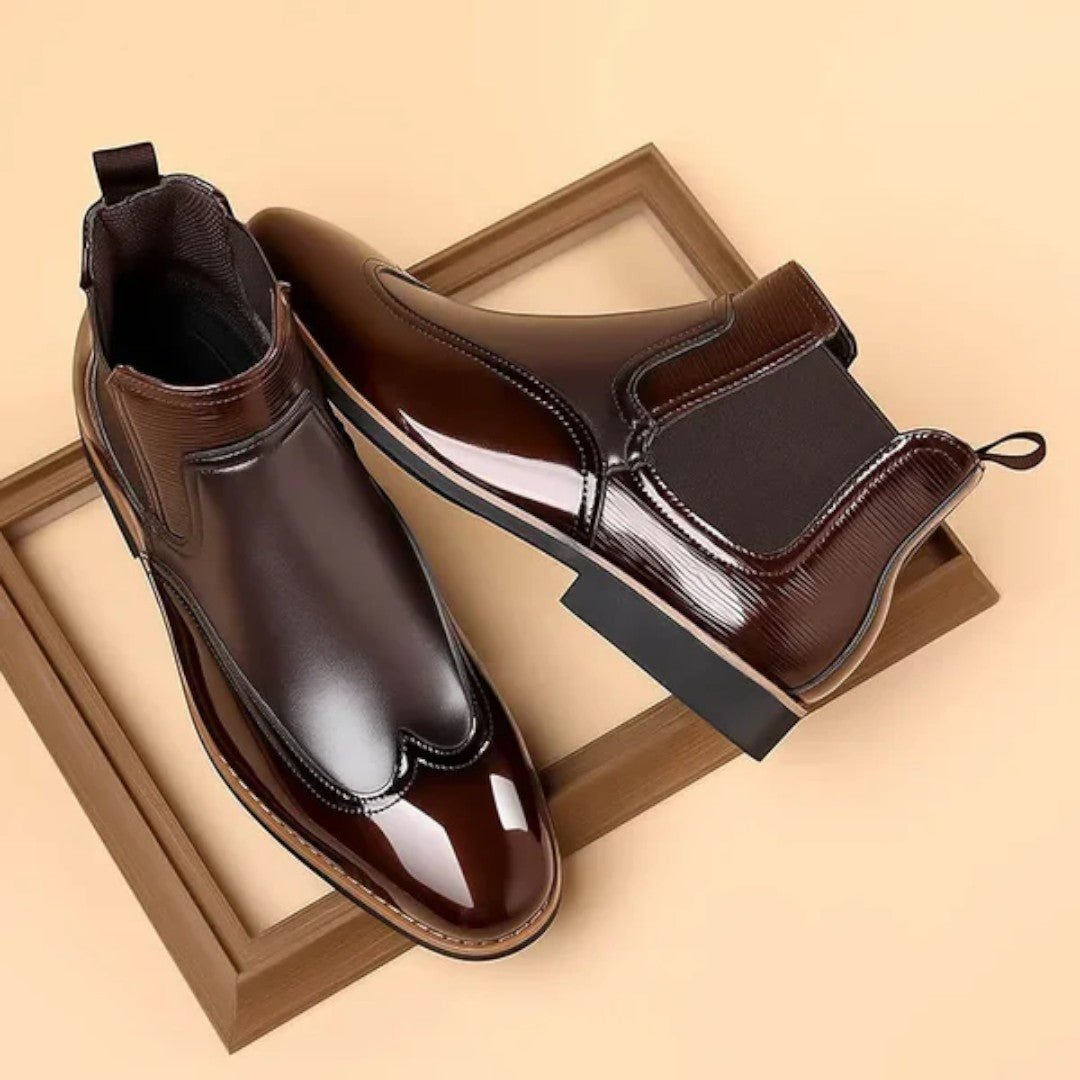 Merrow High-Gloss Chelsea Boots