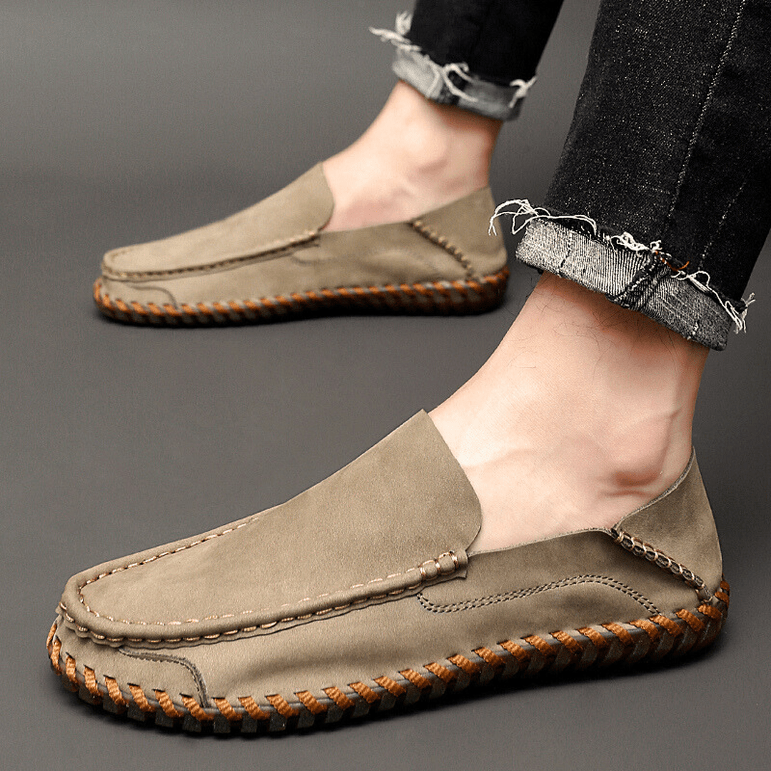 Prescott Leather Loafers with Hand-Finished Stitching