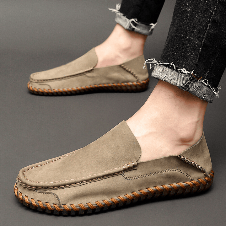 Prescott Leather Loafers with Hand-Finished Stitching