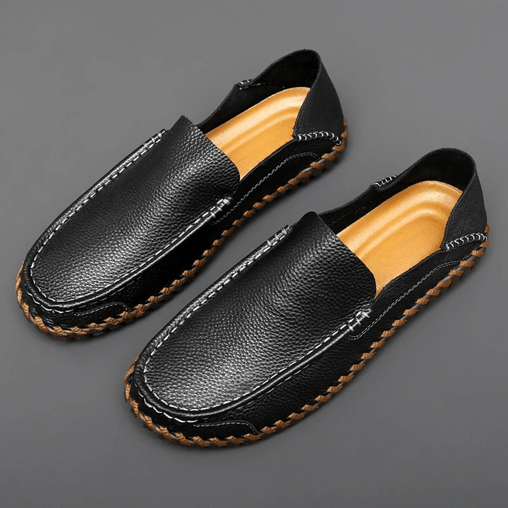 Prescott Leather Loafers with Hand-Finished Stitching