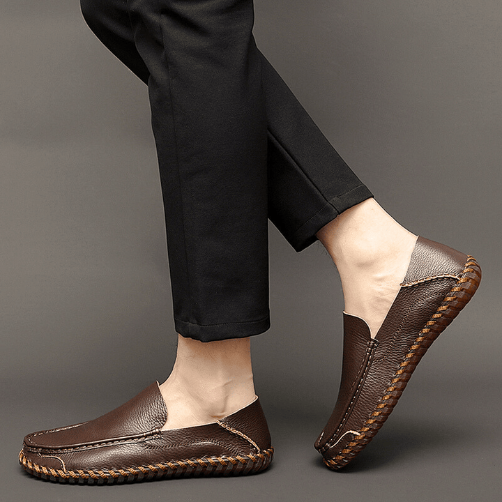 Prescott Leather Loafers with Hand-Finished Stitching