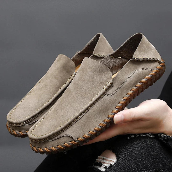 Prescott Leather Loafers with Hand-Finished Stitching