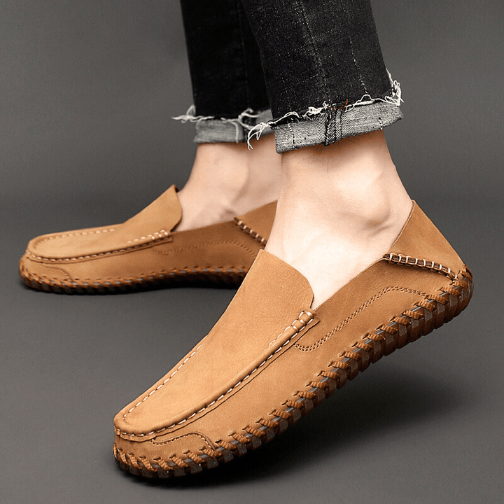 Prescott Leather Loafers with Hand-Finished Stitching