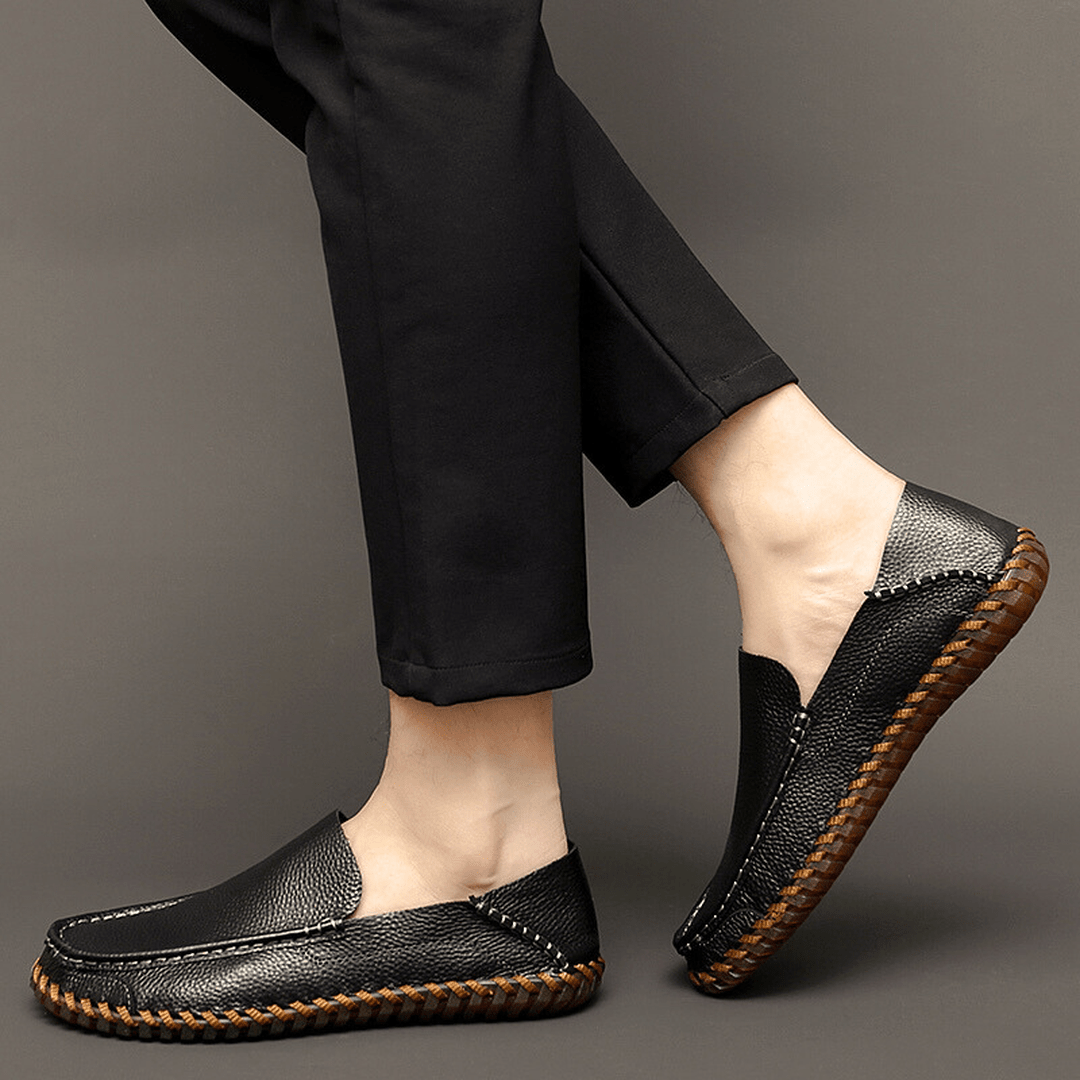 Prescott Leather Loafers with Hand-Finished Stitching