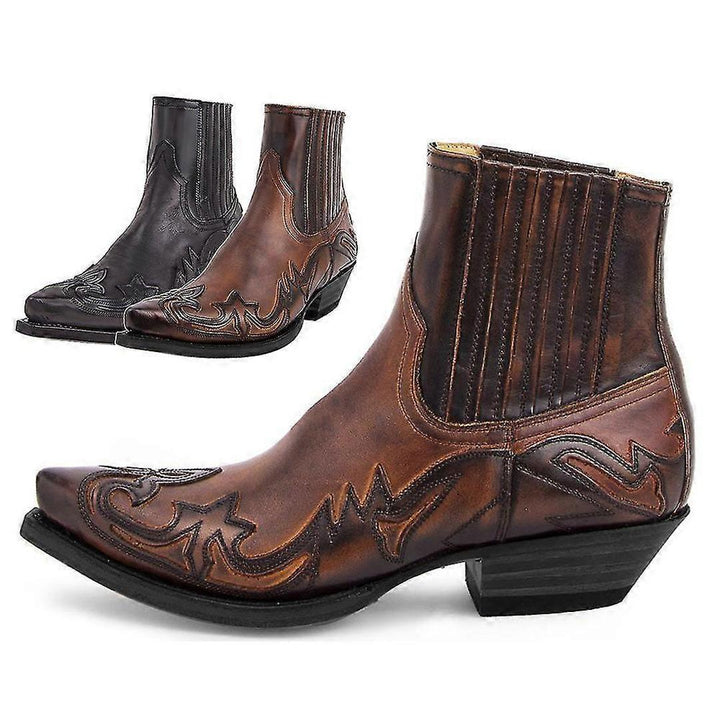 Ridgemont Pointed-Toe Western Chelsea Boots