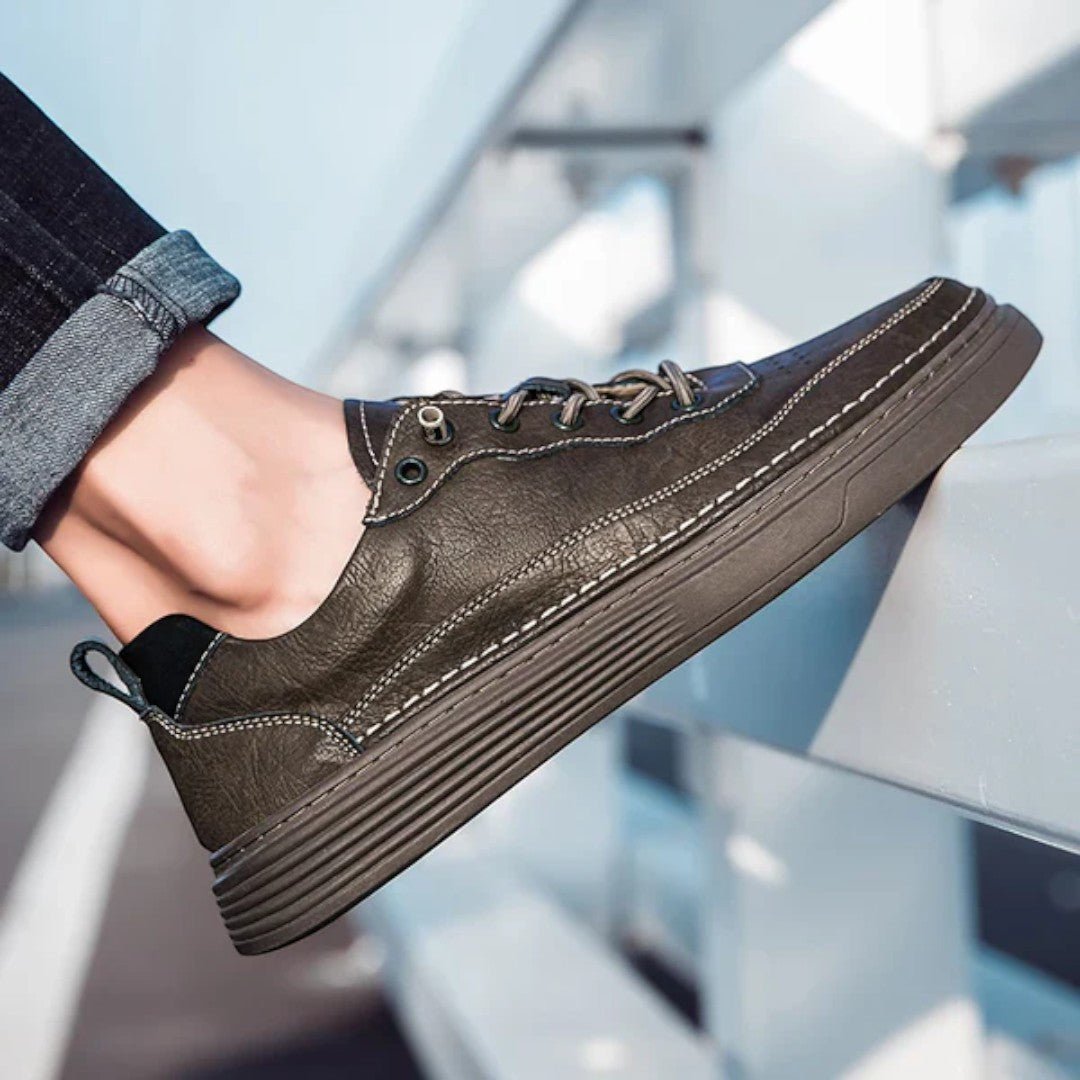 Rivon Low-Profile Leather Sneakers