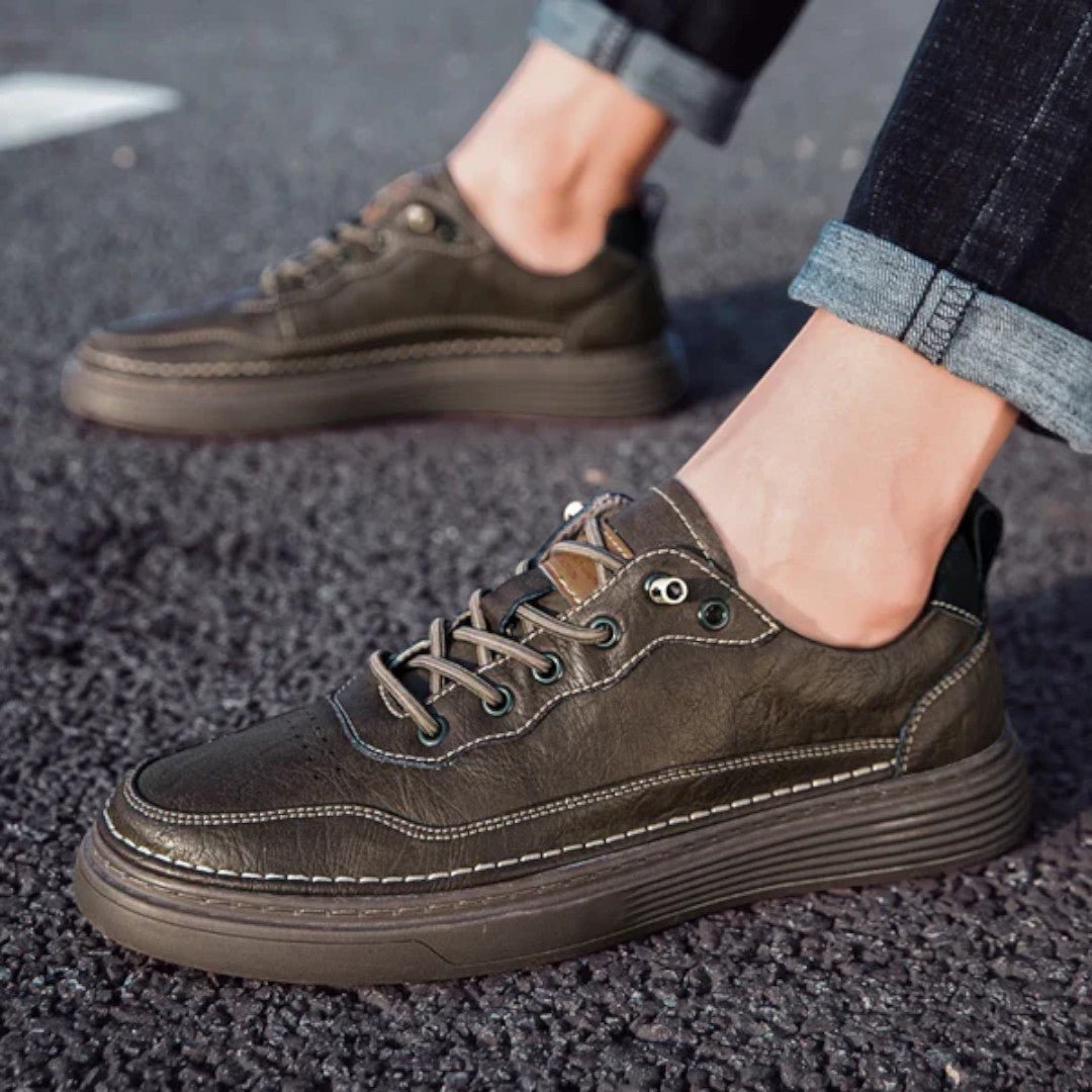 Rivon Low-Profile Leather Sneakers