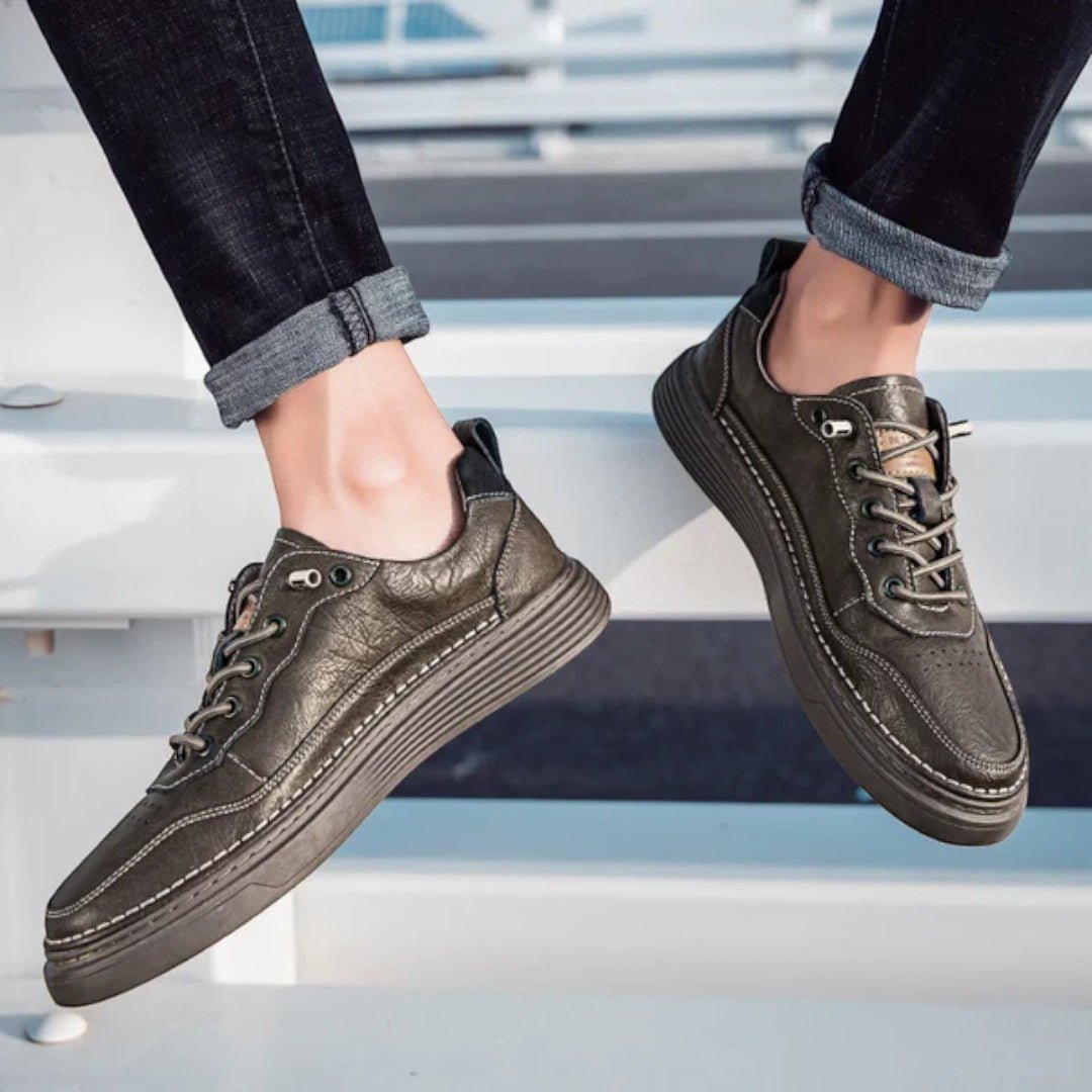 Rivon Low-Profile Leather Sneakers