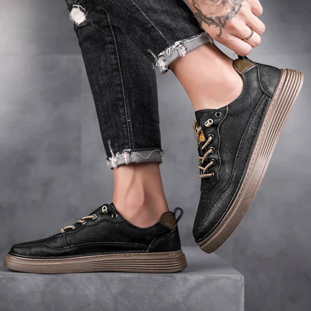 Rivon Low-Profile Leather Sneakers