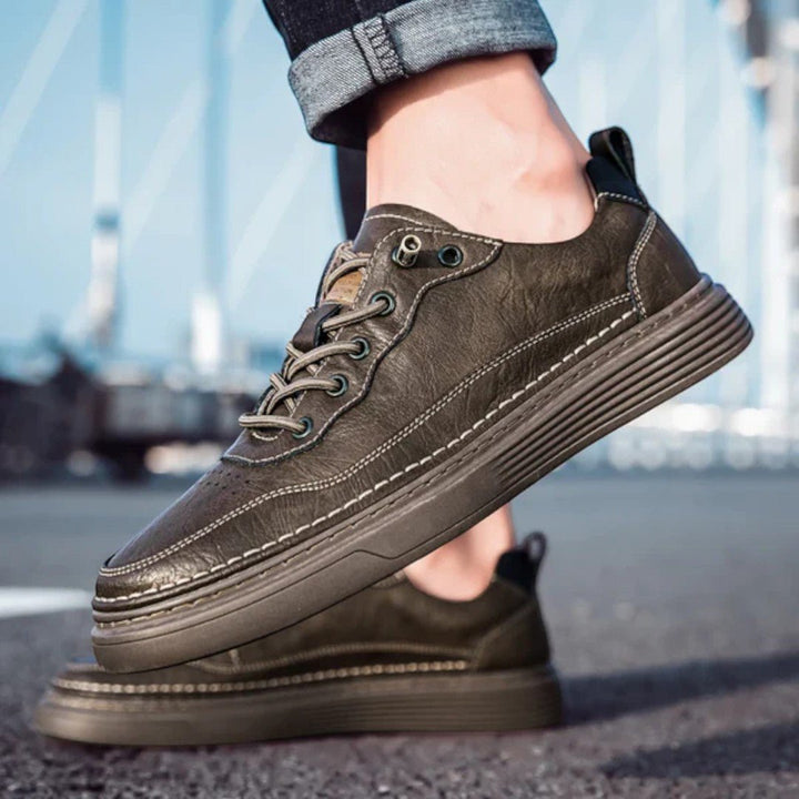 Rivon Low-Profile Leather Sneakers