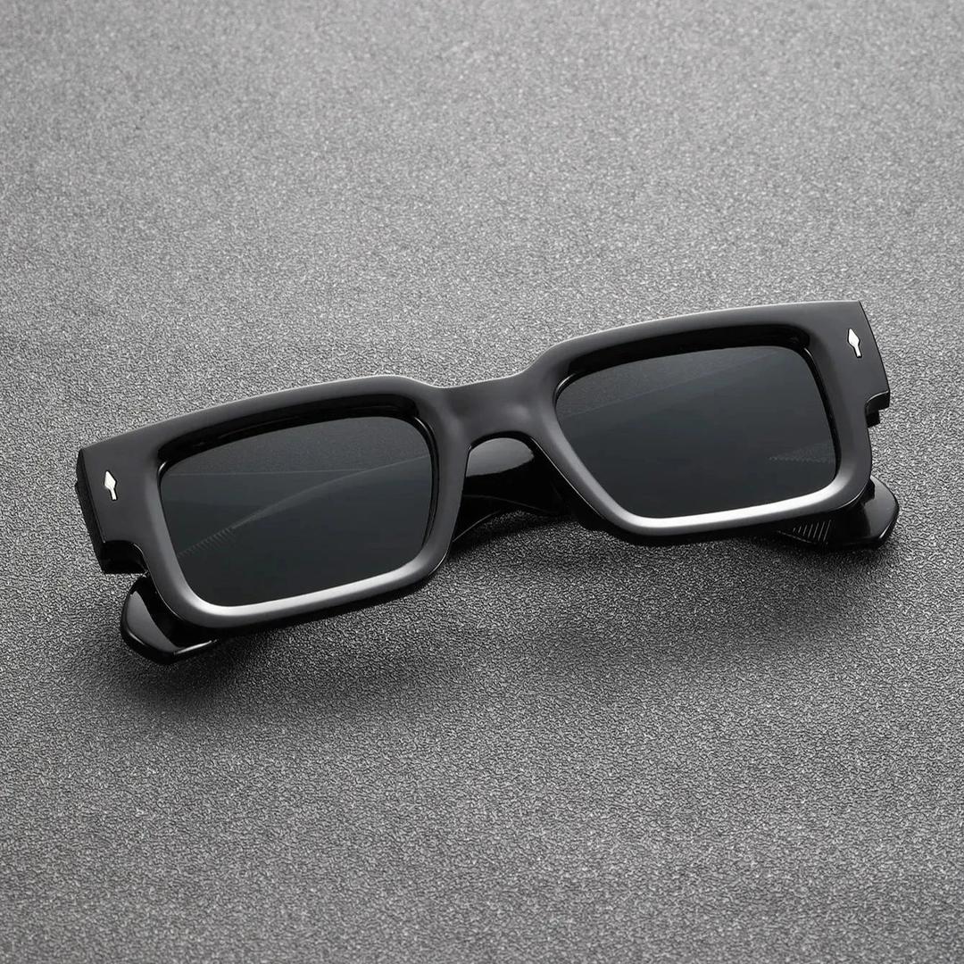 Rutherford Bold-Frame Rectangular Sunglasses