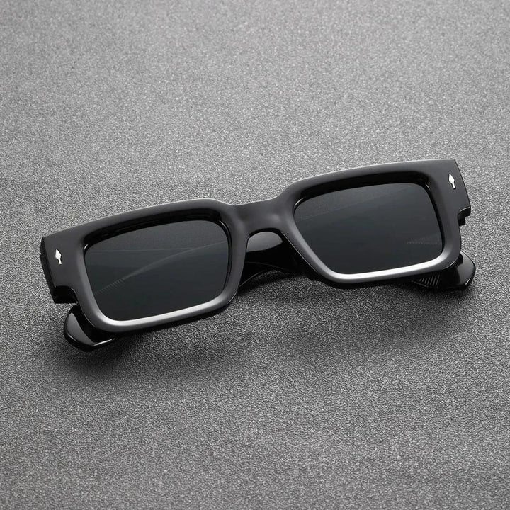 Rutherford Bold-Frame Rectangular Sunglasses