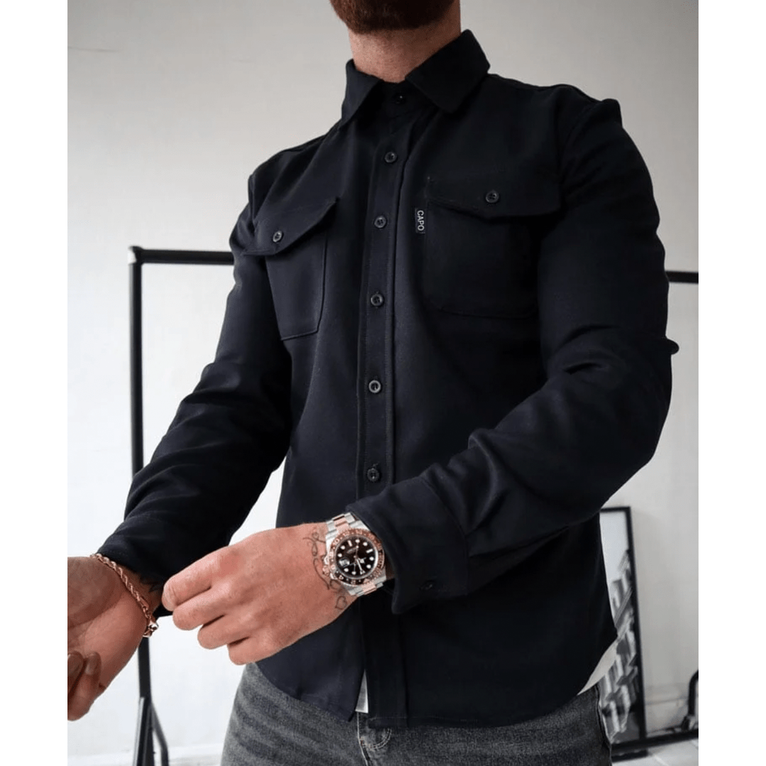 Sandford Brushed Overshirt with Buttoned Chest Pockets