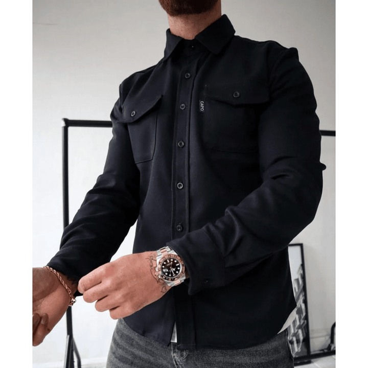 Sandford Brushed Overshirt with Buttoned Chest Pockets
