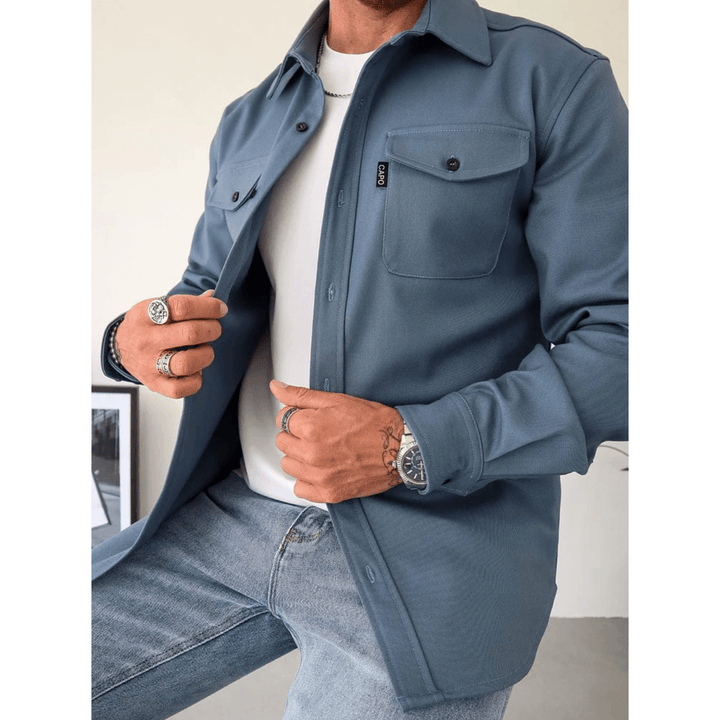 Sandford Brushed Overshirt with Buttoned Chest Pockets