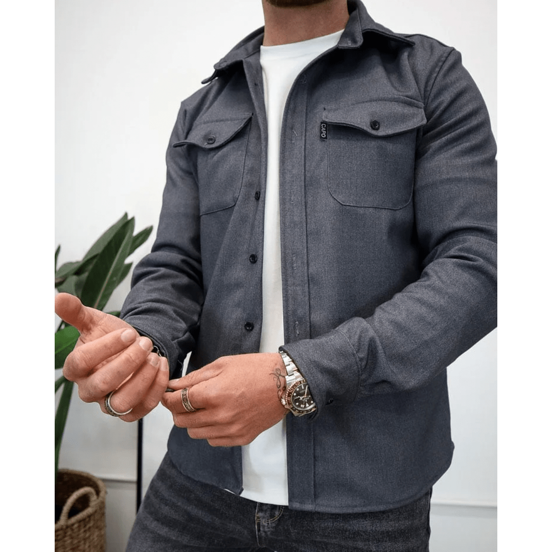 Sandford Brushed Overshirt with Buttoned Chest Pockets