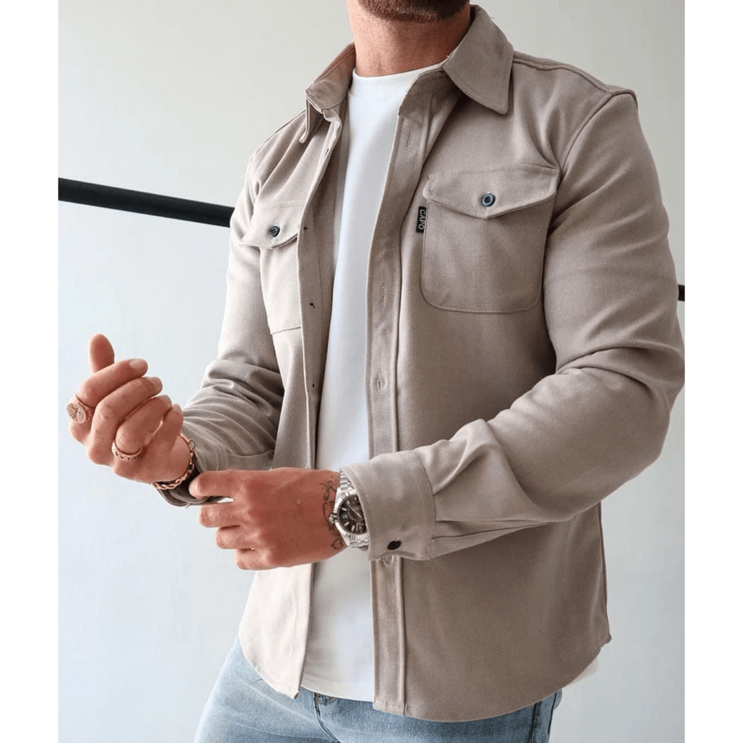 Sandford Brushed Overshirt with Buttoned Chest Pockets