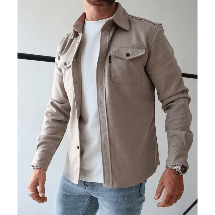 Sandford Brushed Overshirt with Buttoned Chest Pockets