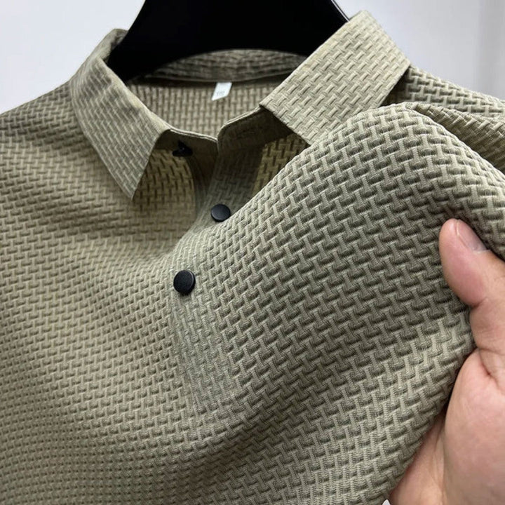 Soren Textured Knit Polo Shirt