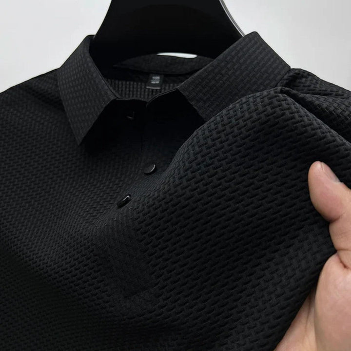 Soren Textured Knit Polo Shirt