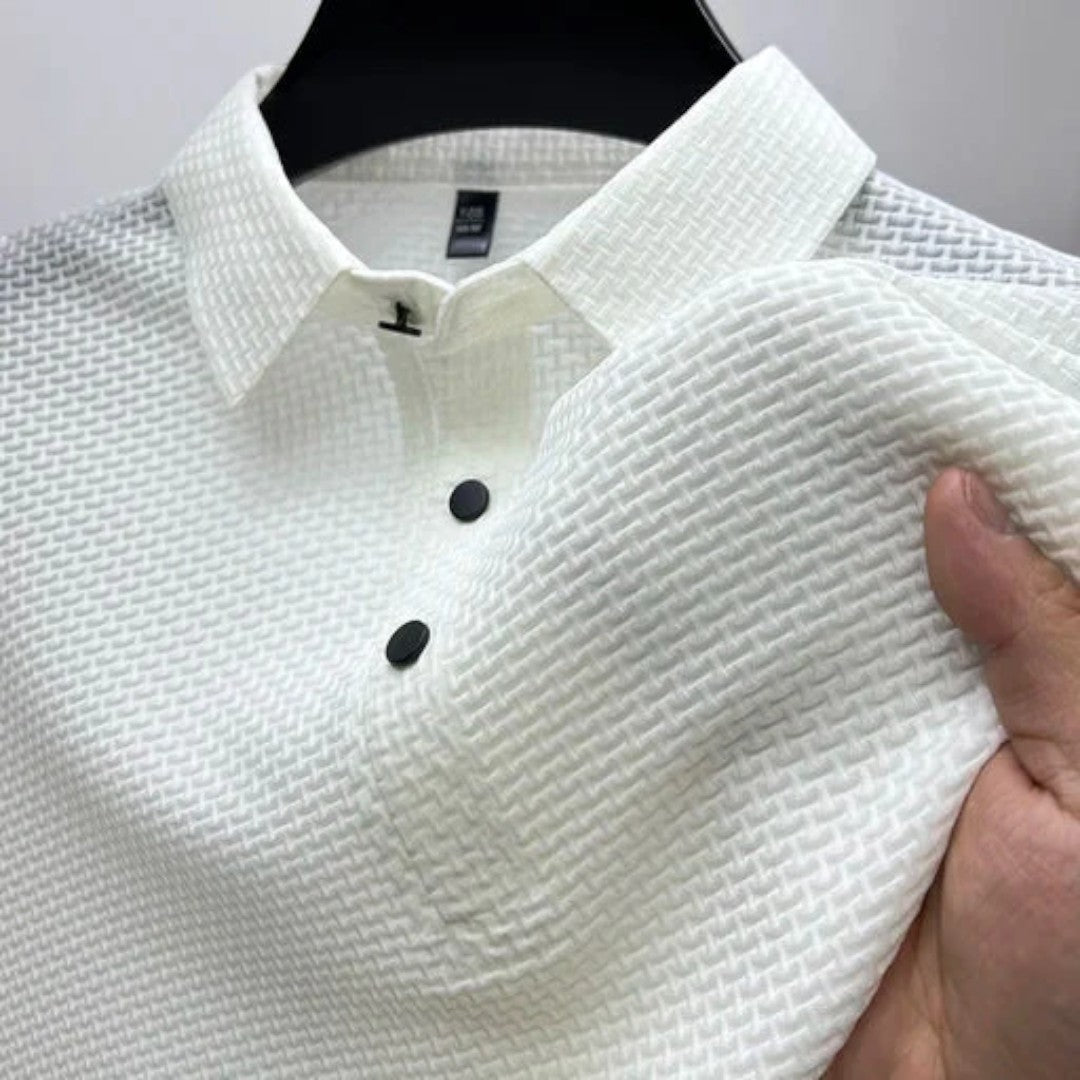 Soren Textured Knit Polo Shirt
