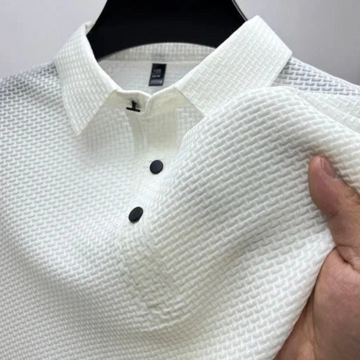 Soren Textured Knit Polo Shirt