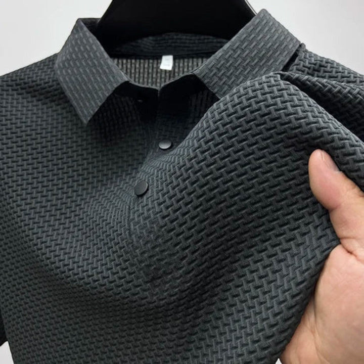 Soren Textured Knit Polo Shirt
