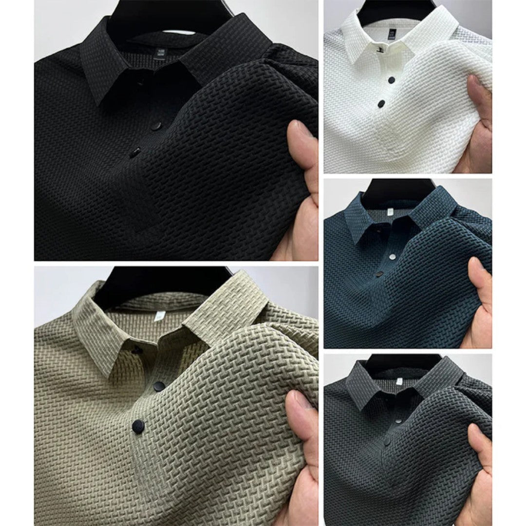 Soren Textured Knit Polo Shirt