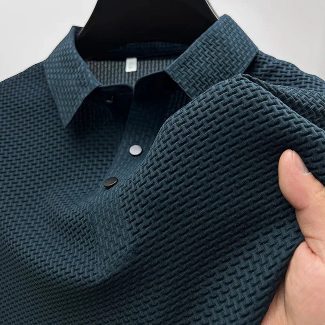 Soren Textured Knit Polo Shirt