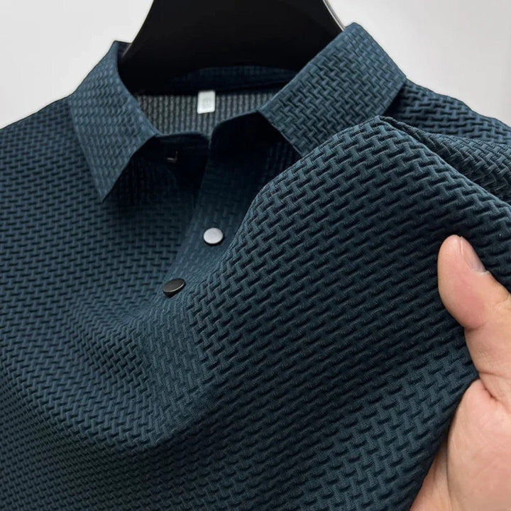 Soren Textured Knit Polo Shirt