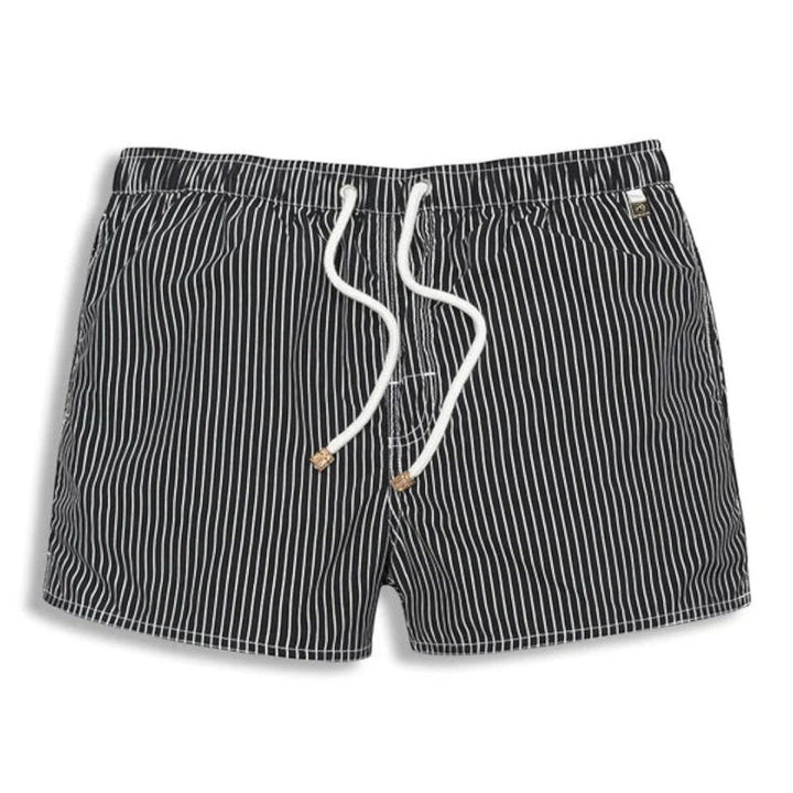 Striped Swim Shorts with Drawstring Waist