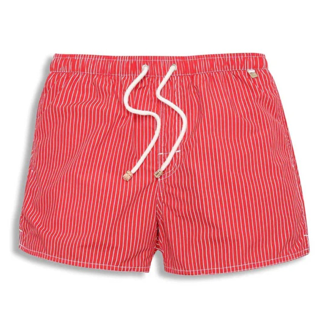 Striped Swim Shorts with Drawstring Waist