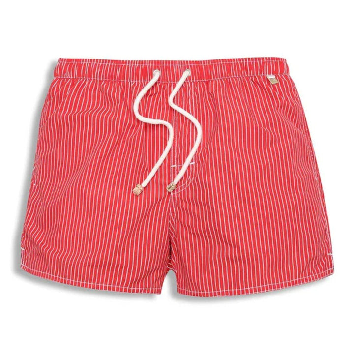 Striped Swim Shorts with Drawstring Waist