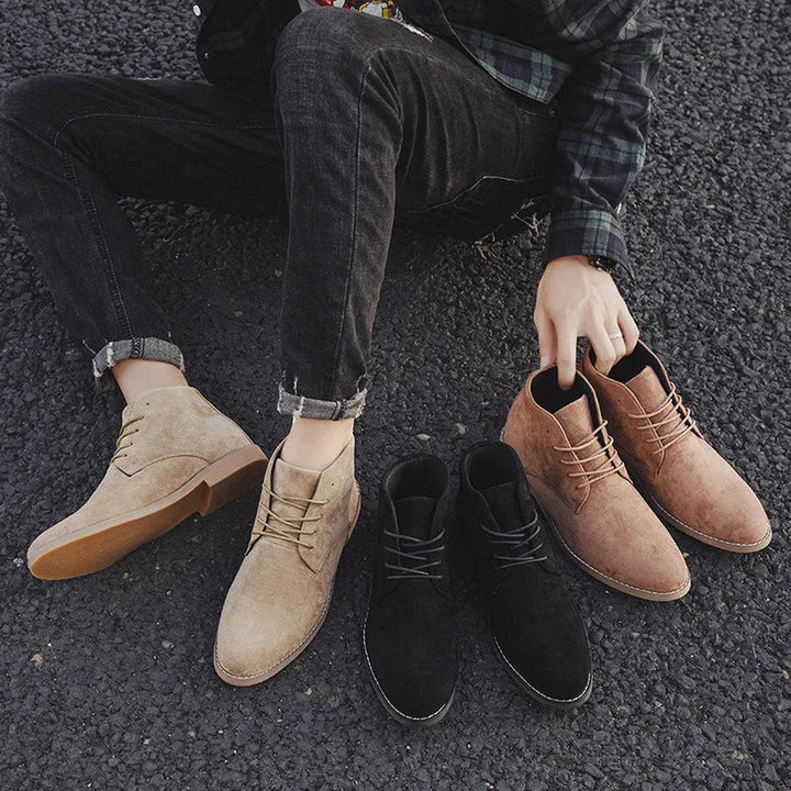 Sutter Suede Lace-Up Chelsea Boots