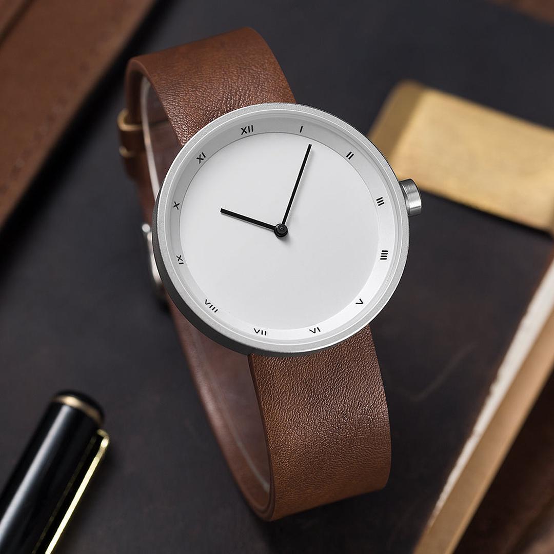 Whitmore Minimalist Watch with Leather Band