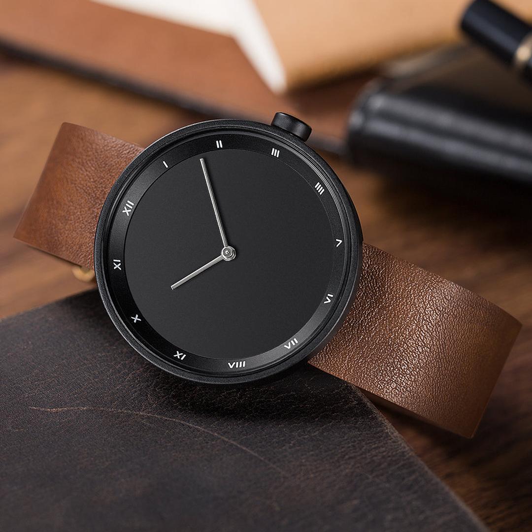 Whitmore Minimalist Watch with Leather Band